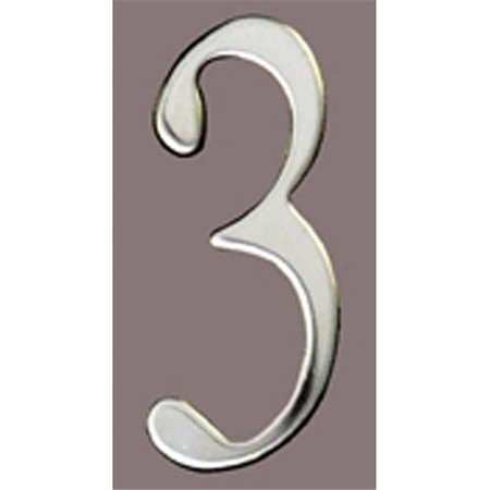 MAILBOX ACCESSORIES Mailbox Accessories SS2-Number 3 Stnls Steel Address Numbers Size - 2  Number - 3-Stainless Steel SS2-Number 3